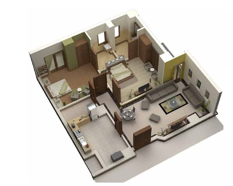 1.5 Year Instalments D-Type 2-Bed 1150 Sq. Ft Lifestyle Residency G-13 11