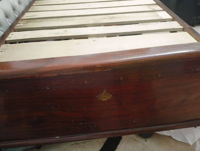 single wooden bed  with mattress 1