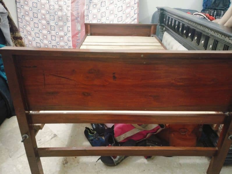 single wooden bed  with mattress 2