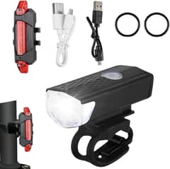 Rechargeable Bicycle Headlight Tail Light Set