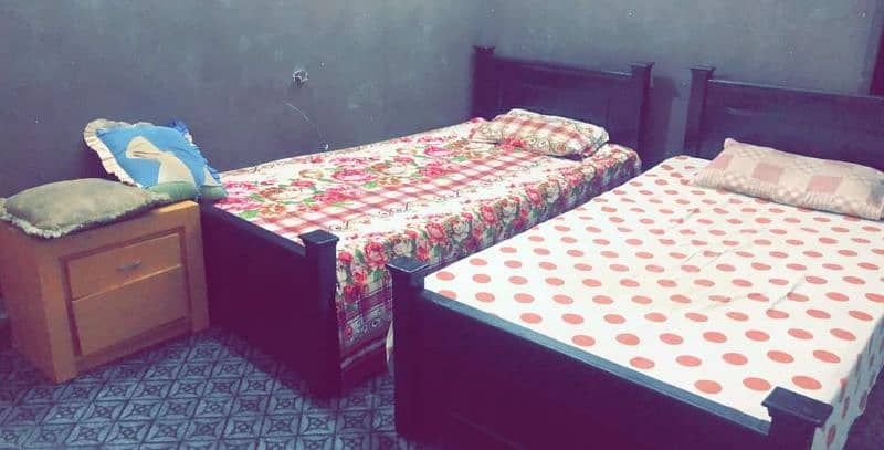 2 seater 3 seater sharing bedrooms in Boys Hostel Separate  rooms 12