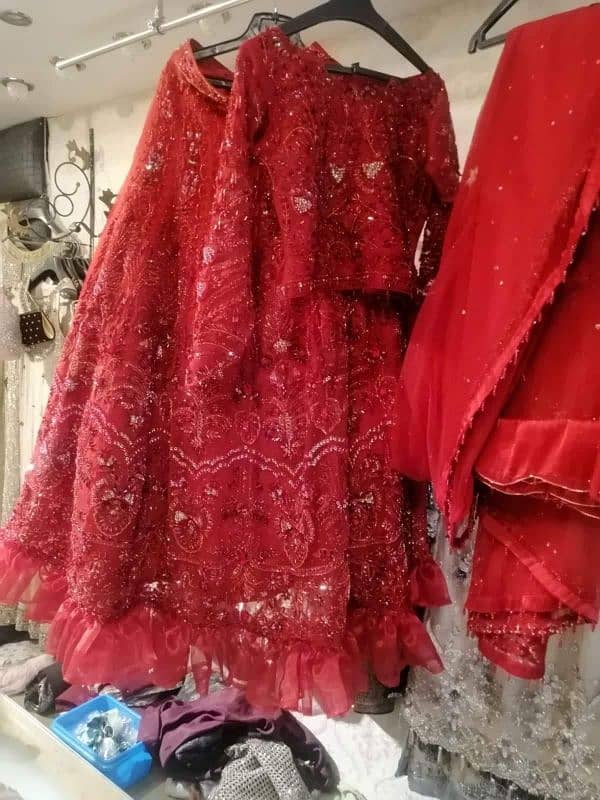 Branded Red Bridal dress / Party / Wedding / Nikah / Barat / Walima 8