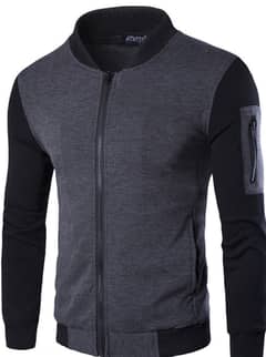 1 Pc Men's Fit Body Fleece Jacket-Grey