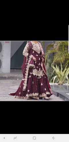 Bridal lehnga with long shirt and dupatta