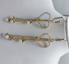 Long Heart Zircon Earring 0