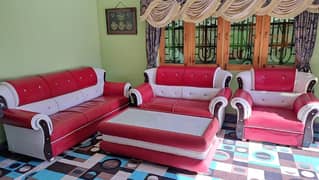 Seven seater sofa with table