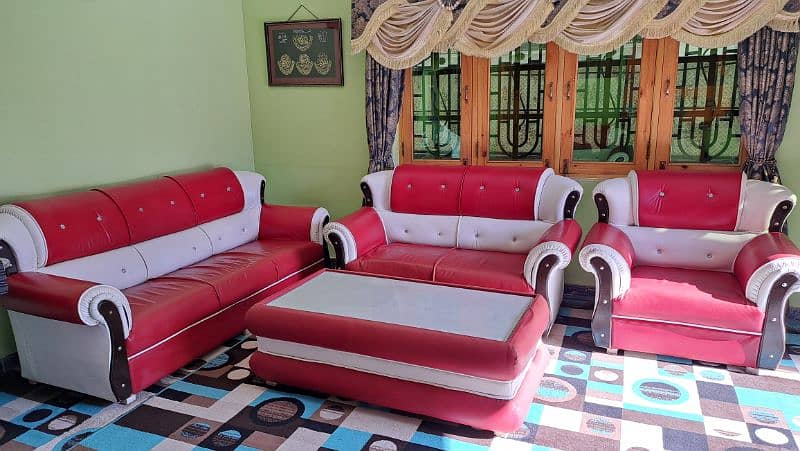 Seven seater sofa with table 1