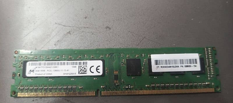 4GB 1Rx8. PC 3L -12800u -11-13-A1 0