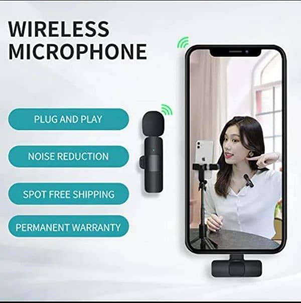 K8 3 in 1 wireless Noise reduction mini microphone HD voice good 5