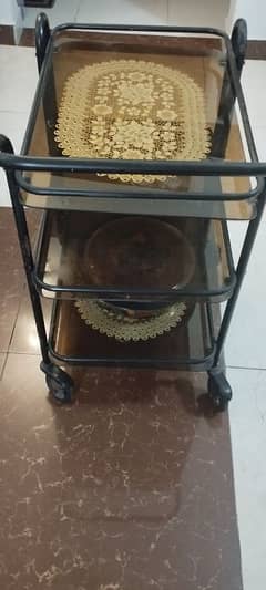 TEA TROLLEY & TV TROLLEY