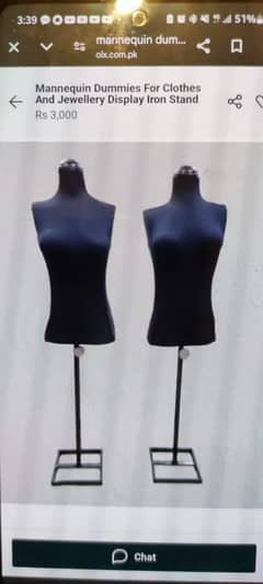 fabric cover mannequin for clothes and jewellery display