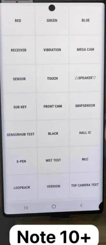 Samsung note 10 plus only dotted panel 1