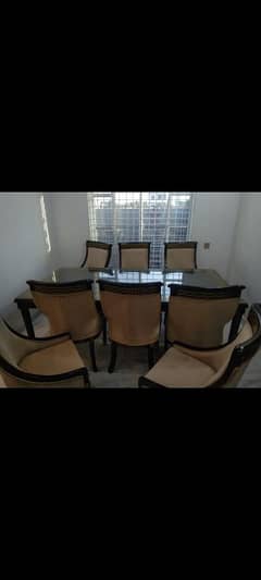 Dining table with 8 chairs