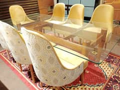 8 chairs wooden dining table call 03124049200 0