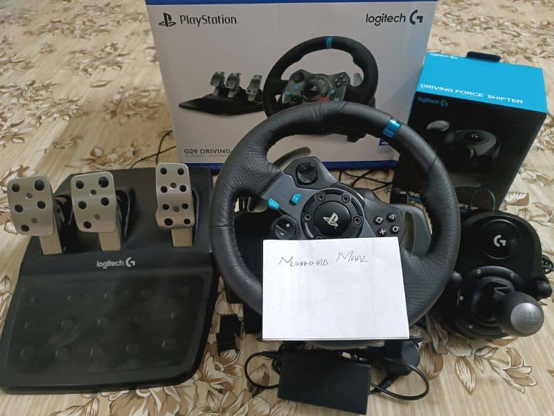 Logitech G 29 with Shifter Steering Wheel for pc ps4 0