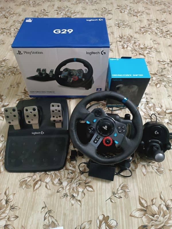 Logitech G 29 with Shifter Steering Wheel for pc ps4 1