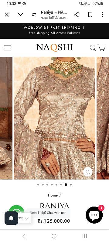 Its Naqshi's article "Rania" walima wear 1