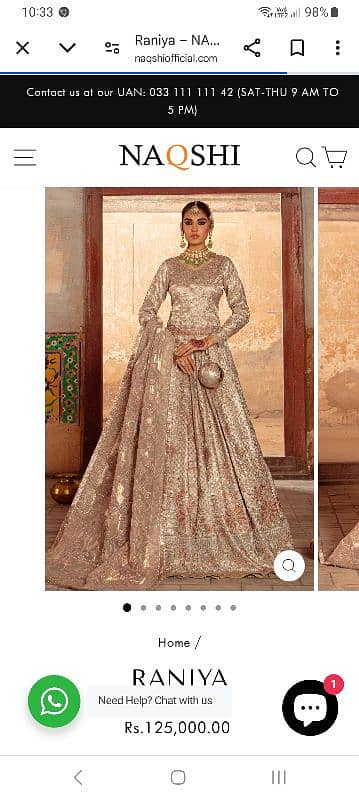 Its Naqshi's article "Rania" walima wear 6