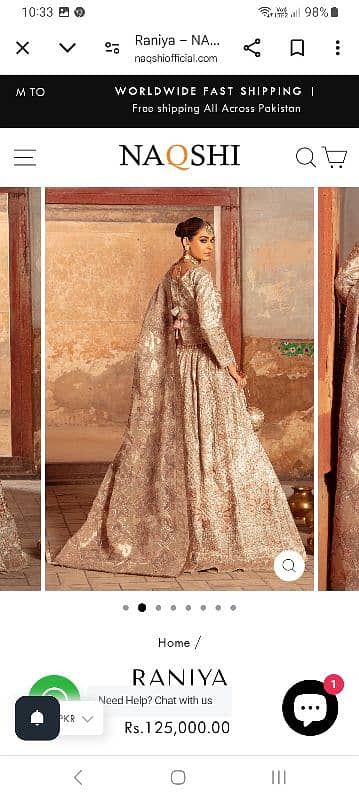 Its Naqshi's article "Rania" walima wear 7