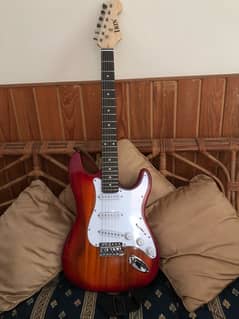 New Electric Guitar in wood color 0