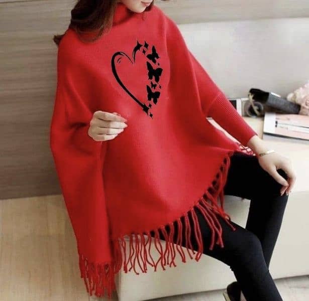 Women's Fleece Poncho Cape shawls 6