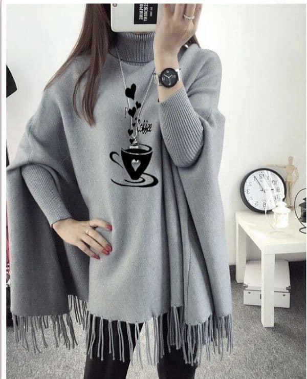 Women's Fleece Poncho Cape shawls 15