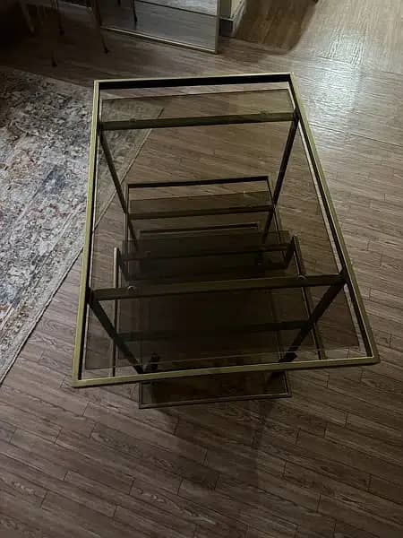 Branded Tea Trolley metallic three layered top quality 3