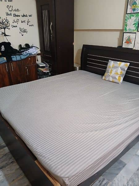 King Size Double Bed with Diamond Celeste Metres in Good Condition 3