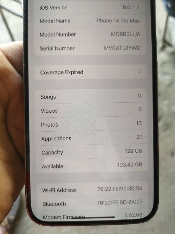 iphone 14 pro non pta LLA modal 128 gb factory unlocked 7