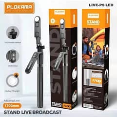 PLOKAMA LIVE P9 LED STAND 1700mm  3 IN 1 Tripod Bluetooth Connect 0