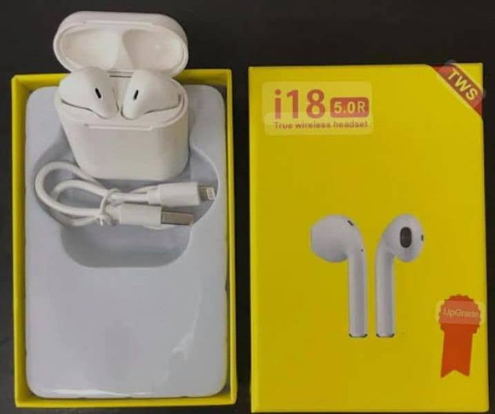 i18 tws Earpods wireless 5.0 Bluetooth Ear pods stereo 5