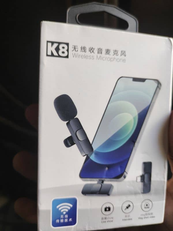 K8 Wireless Microphone| New Microphone | Wireless Mic | Bluetooth mic 0