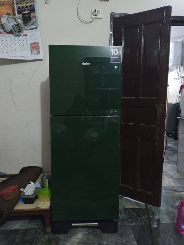 2 doors fridge Haier color green  model HRF-246EPG 1