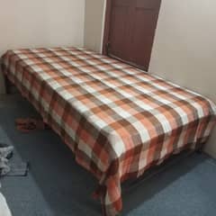 Iron Bed with Spring Mattress - Single Bed 0