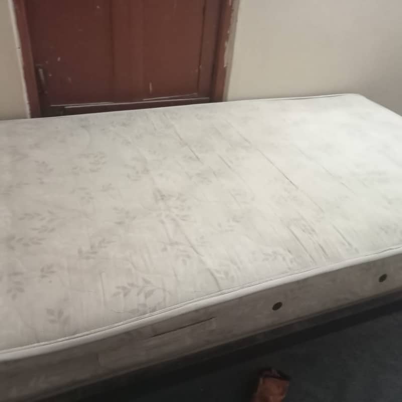 Iron Bed with Spring Mattress - Single Bed 1