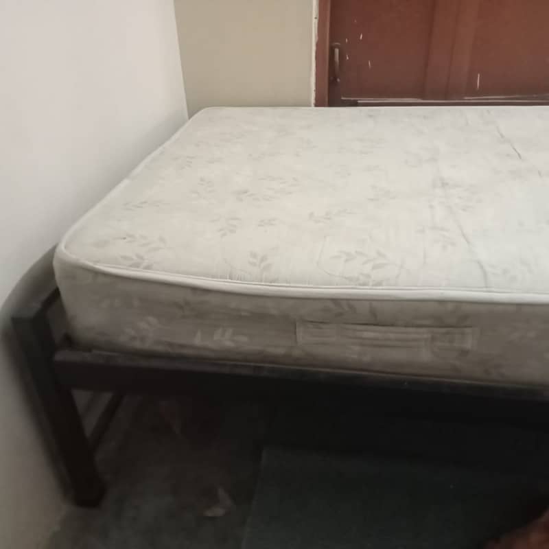 Iron Bed with Spring Mattress - Single Bed 2