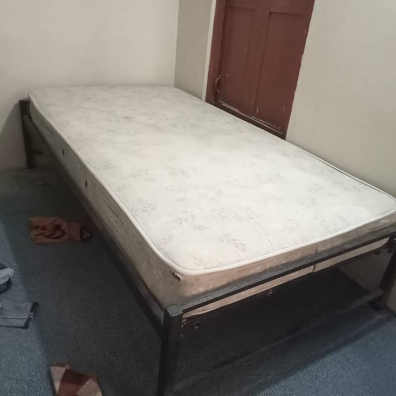 Iron Bed with Spring Mattress - Single Bed 3