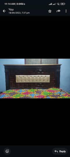 king Size Double bed with two Side tables 0