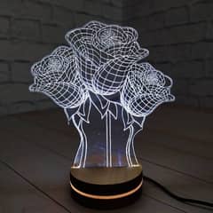 Rose 3D Illusions Lamp 0