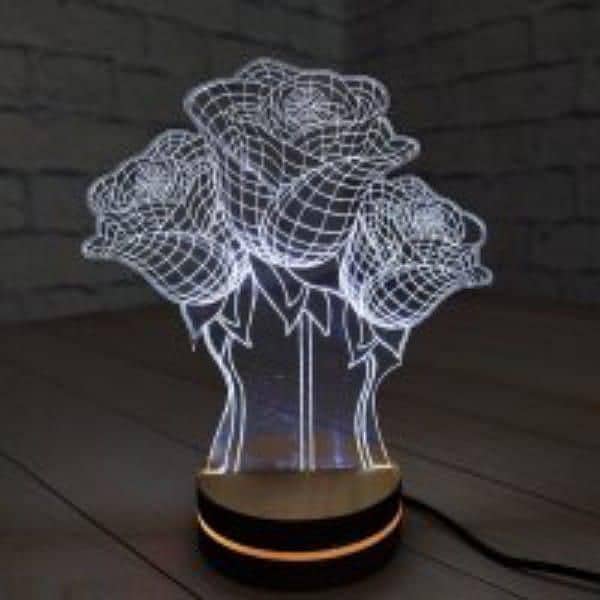 Rose 3D Illusions Lamp 2