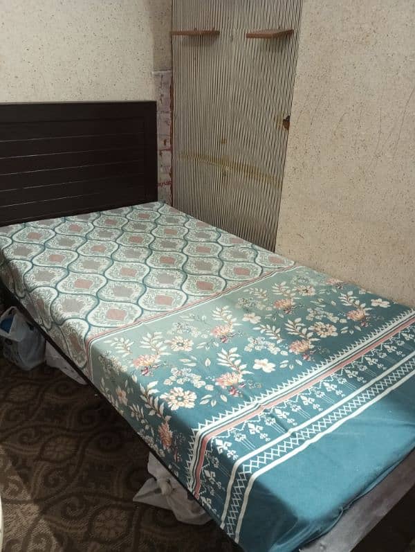 2 single beds with meters. Metres in new condition 1