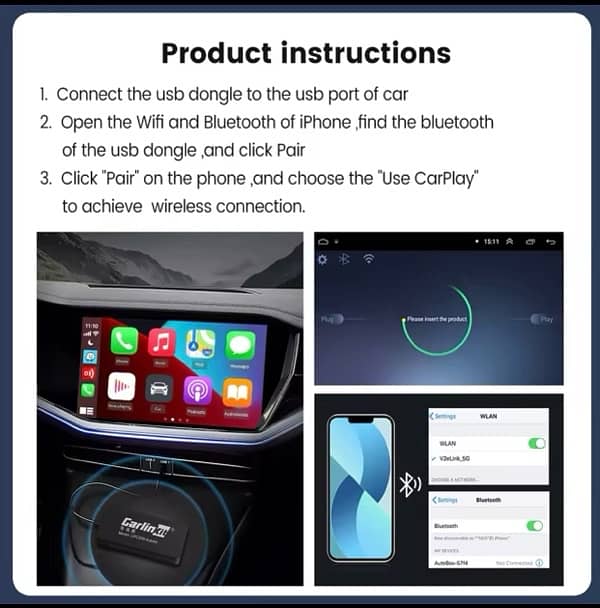 Apple CarPlay / Android Auto Device for Car Android Head Units 3