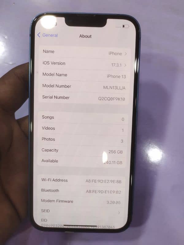 iphone 13 jv 256 gb All ok 7