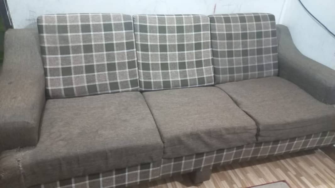 5 seatr sofa set with glass table ( sold) 0