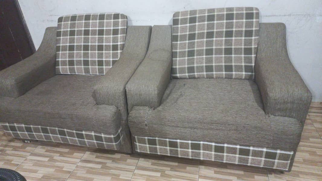 5 seatr sofa set with glass table ( sold) 1