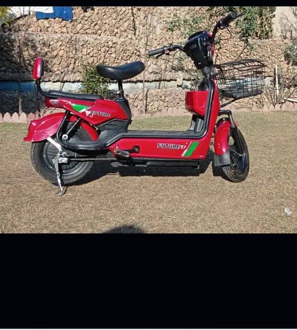 Yj future scooty red colour with two keys 2