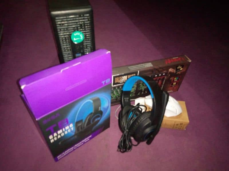 Hp gaming desktop with RGB keyboard RGB mouse RGB headphone 1