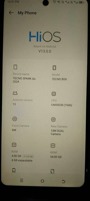 tecno sprak go 2024 4+4 64GB All accessories with box 14