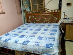 iron bed with mattress