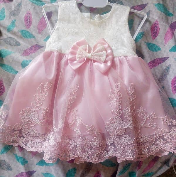 pink and white party frock 2